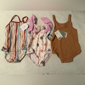 Little co & H&M Kids' 3T bathingsuits girls 3 pack